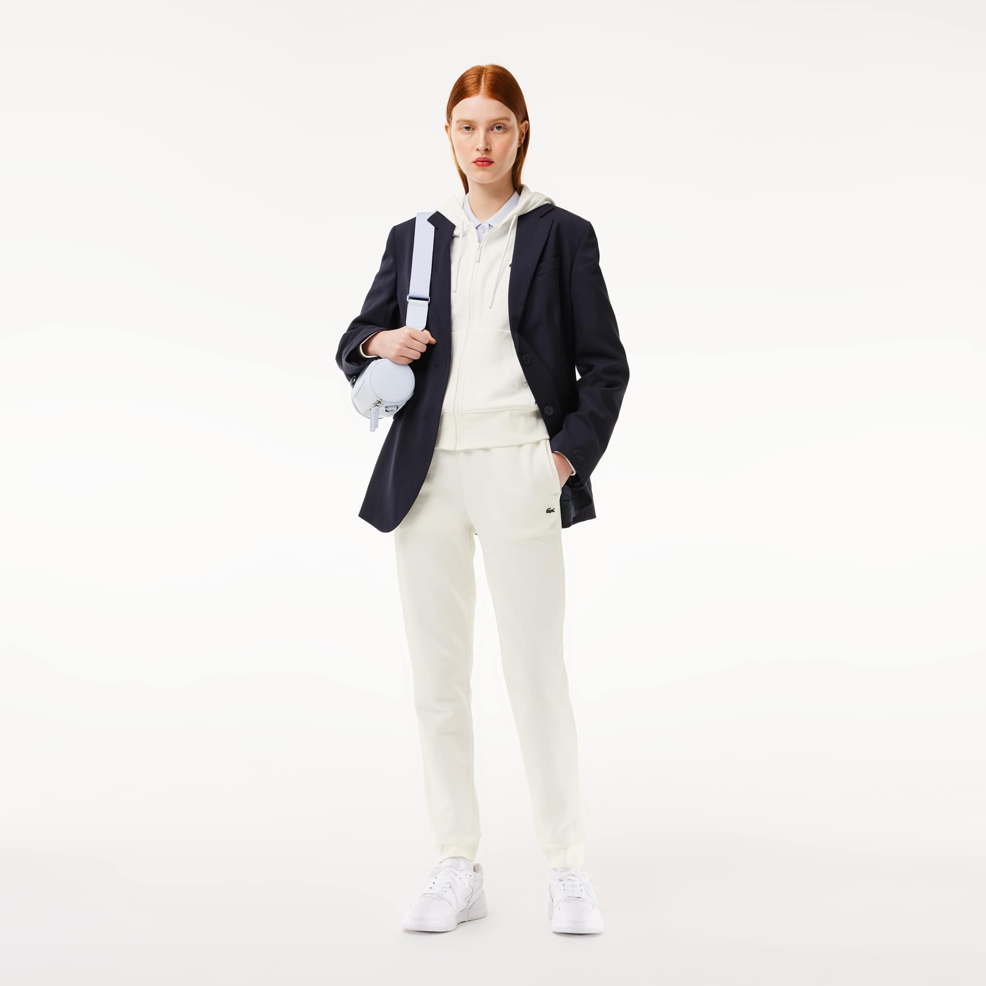 Pantalon de survêtement Jogger femme Lacoste en molleton Pantalons de survêtement - Blanc - Lacoste - Femme