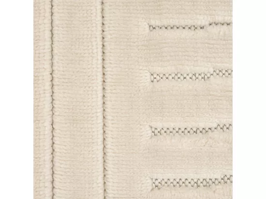 Tapis rond intérieur extérieur Ø160cm en relief ARC6EL Beige ton sur ton