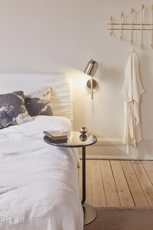 AYTM Castellum bijzettafel Ø40 Black/marmer