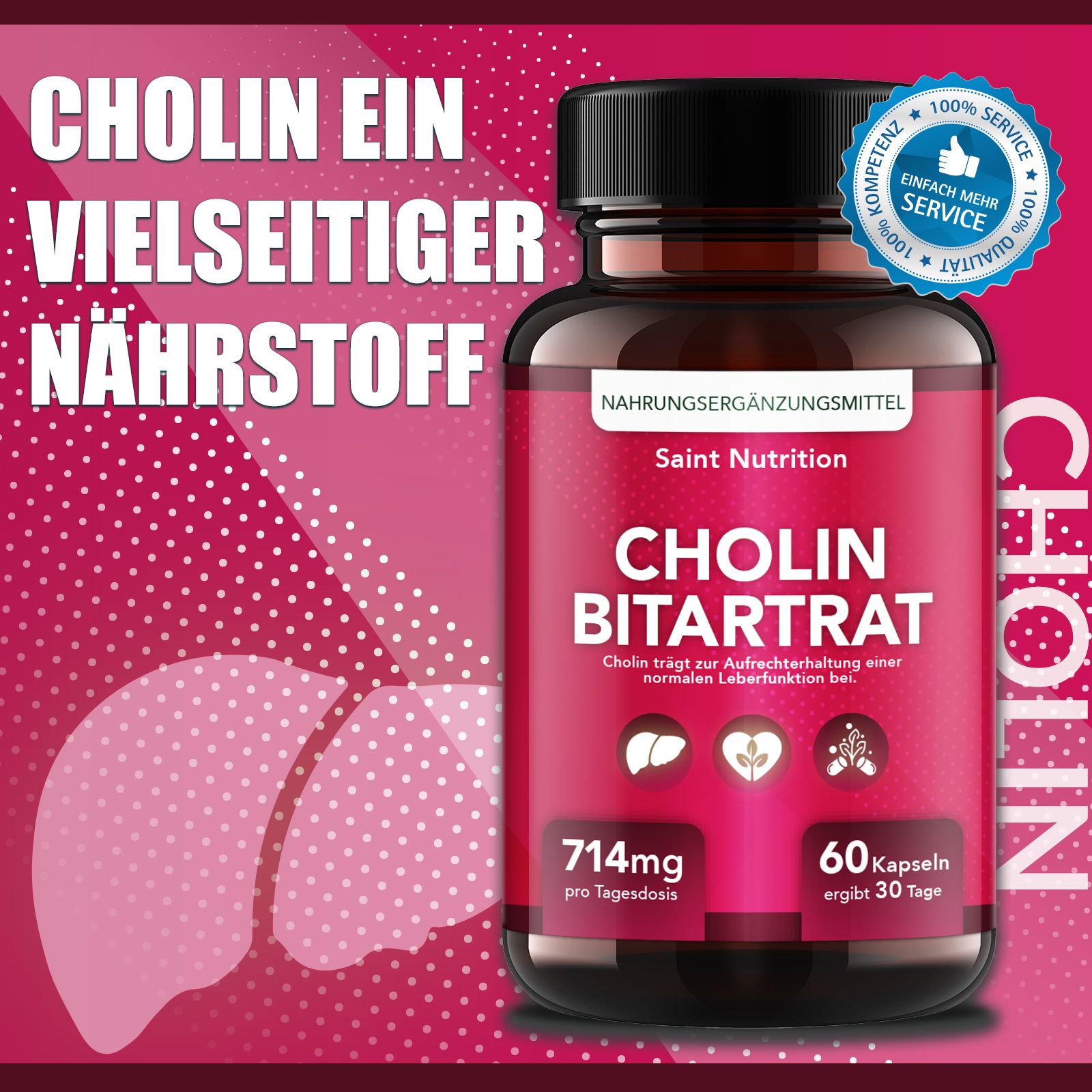 Saint Nutrition® | Cholin Bitartrat | Appetitzügler