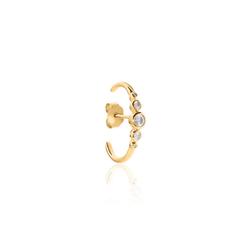 Bijoux D'oreilles Anastasia Plaqué Or Jaune Oxyde De Zirconium