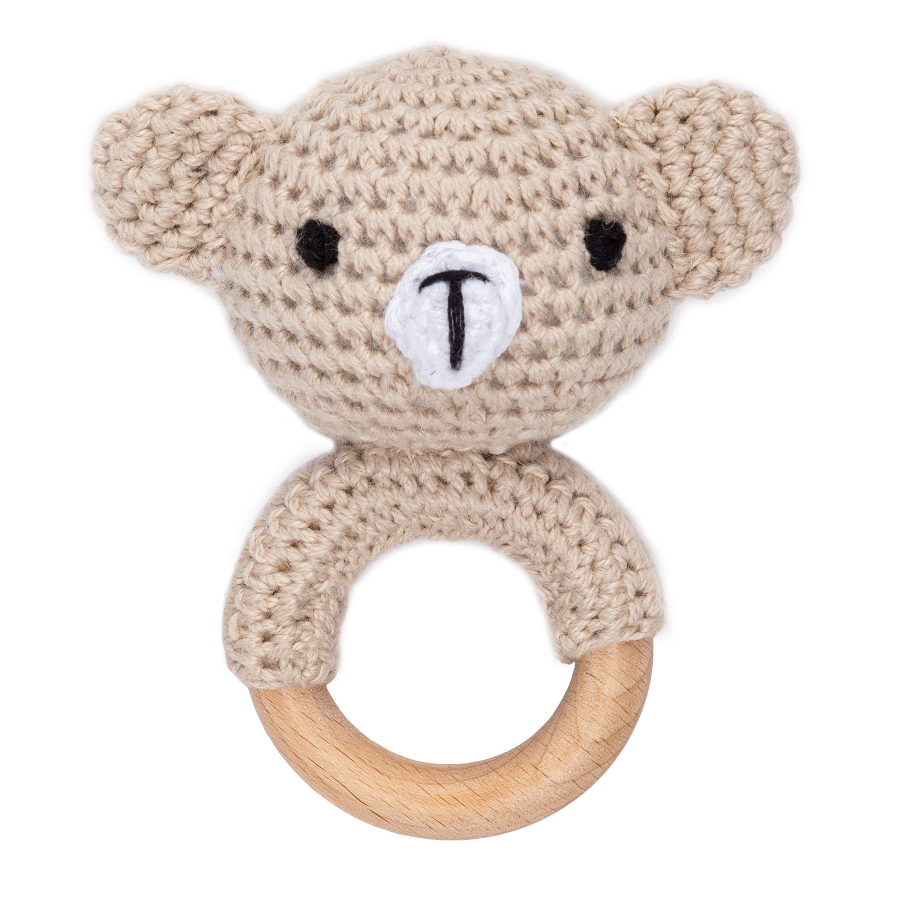 Hello World Studio Baby Boy Bear Romper and Rattle Gift