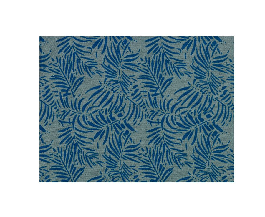 Chemise coton homme bleue à motif tropical vert - NAUBERT