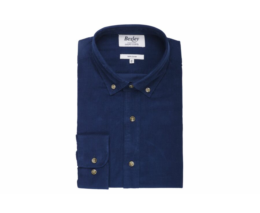 Chemise en velours Indigo - WAYNE