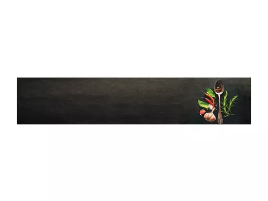 Tapis de cuisine lavable impression d'épices 60x300 cm velours