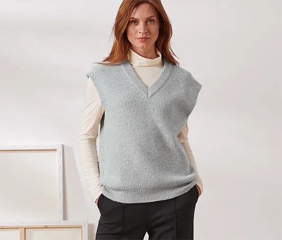 Strickpullunder mit Wolle