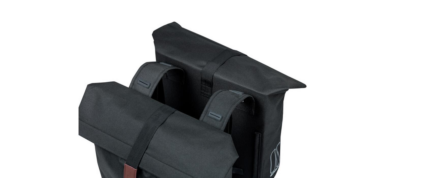 Doppelseitentasche City SchwarzDoppelfahrradtasche 28-32 L