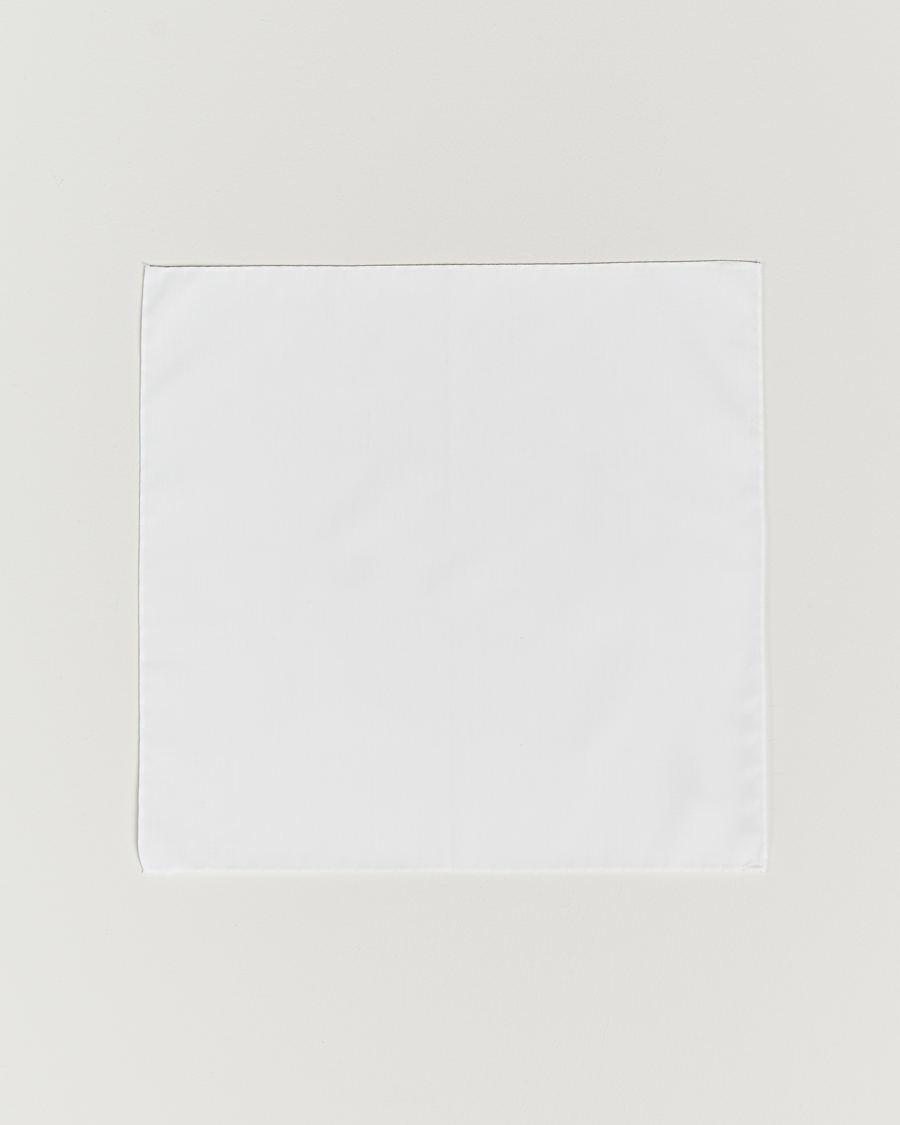 Cotton Pocket Square White