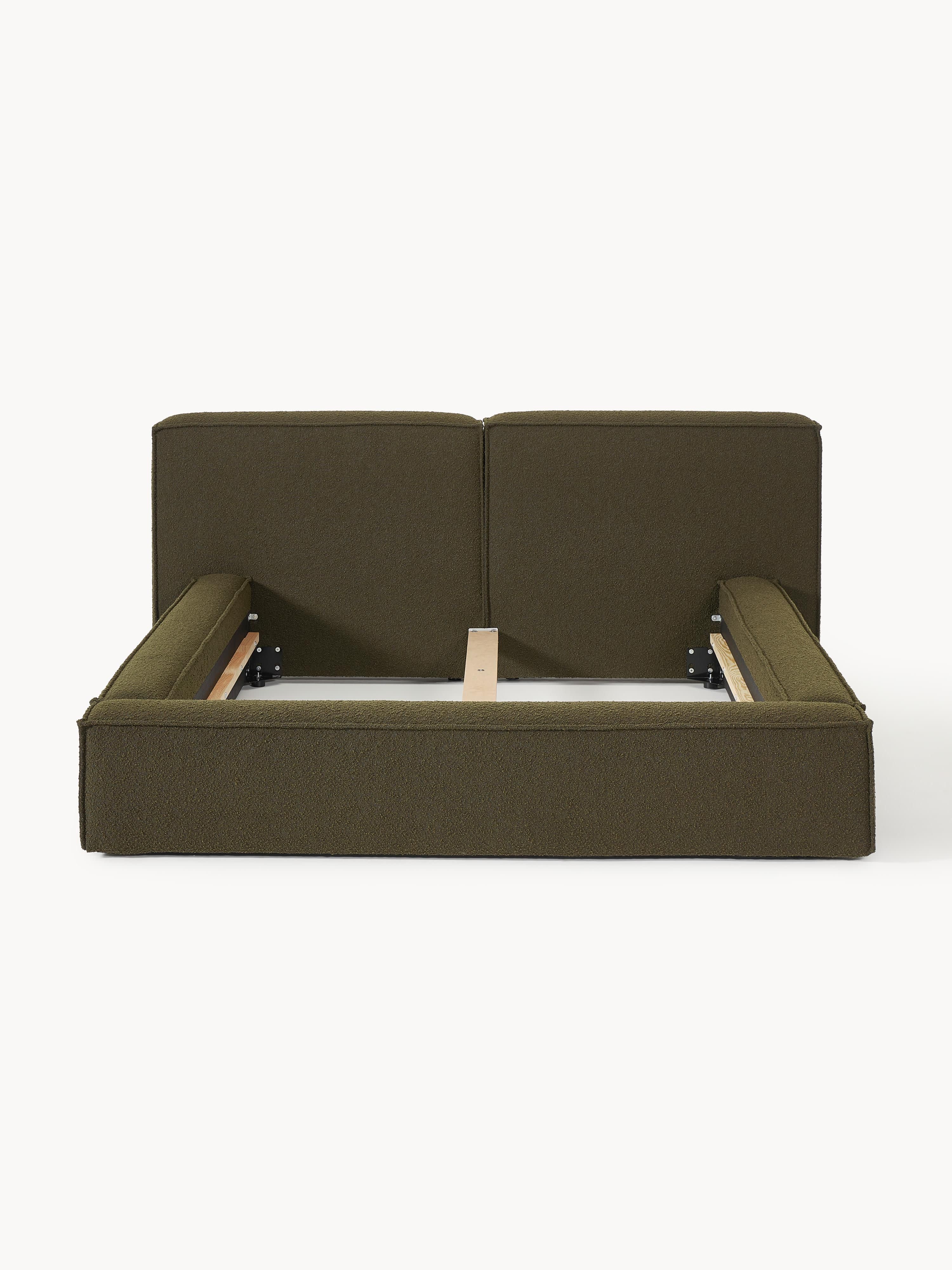 Bouclé gestoffeerd bed Lennon