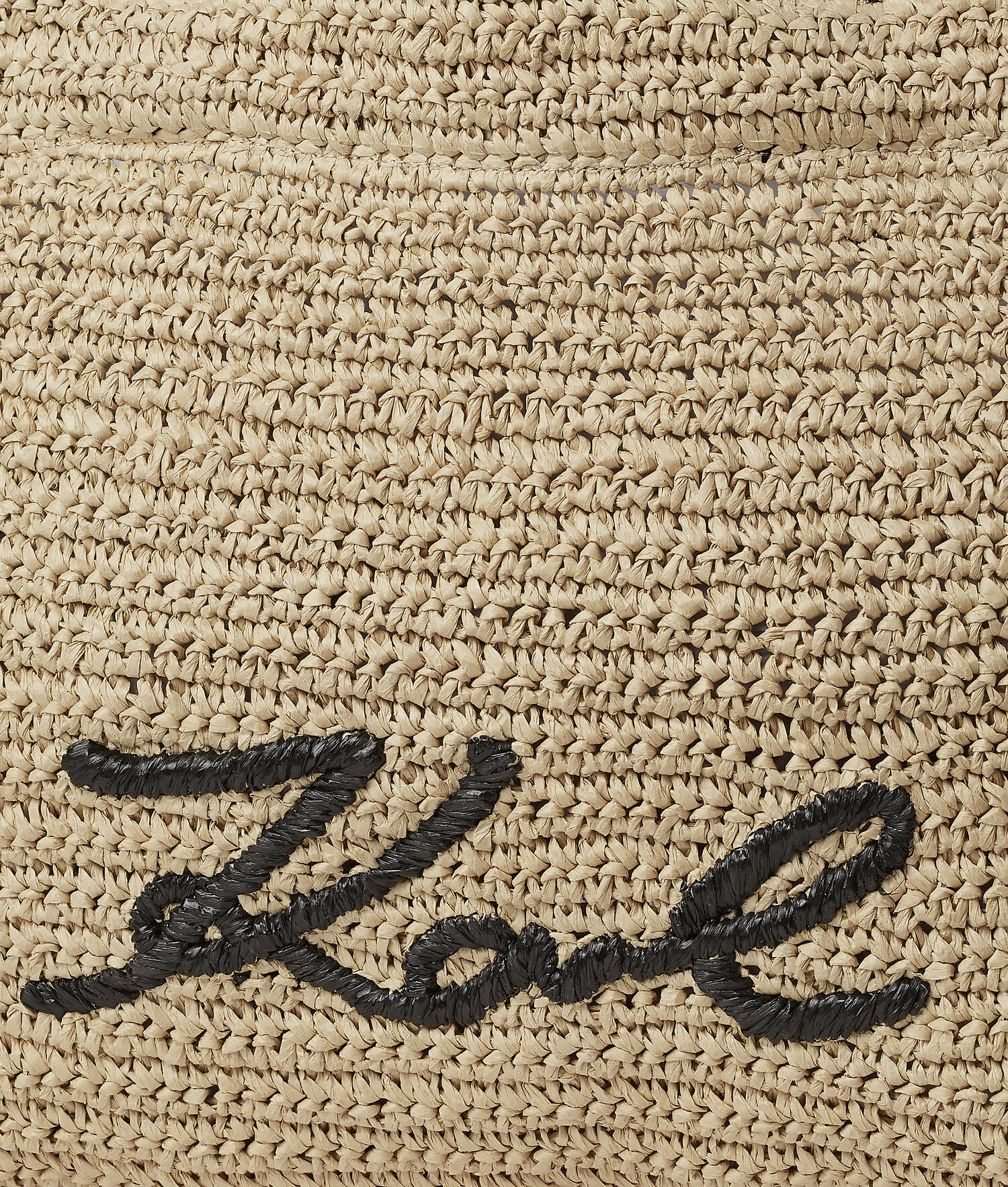 CABAS DE PLAGE K/SIGNATURE EN RAPHIA
