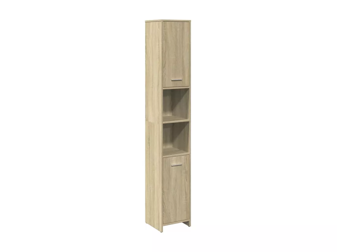 Armoire de salle de bain Chêne sonoma 30x30x183,5 cm Aggloméré