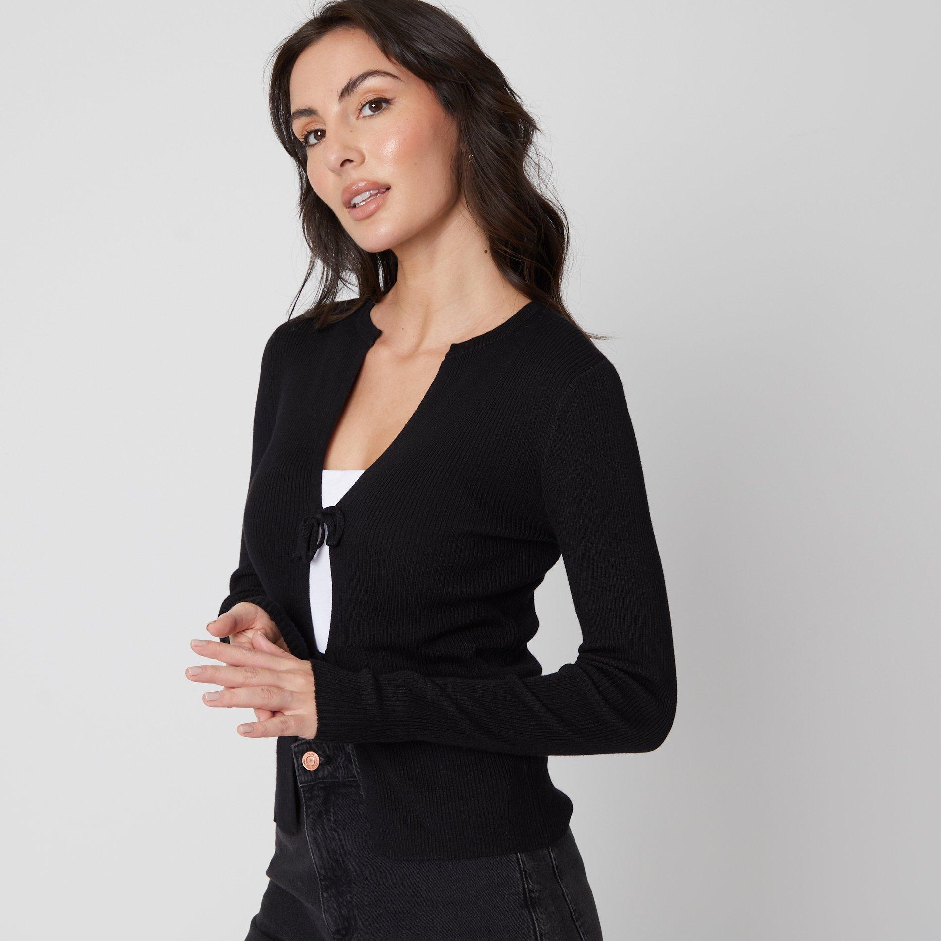 Be You Ladies Tie Front Cardigan