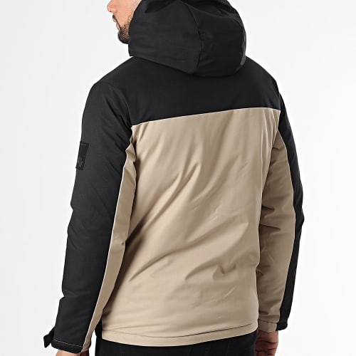 Veste Zippée Capuche Abel Beige Noir