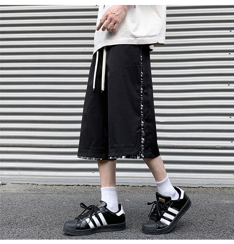 emeisa - Mid Rise Plain Capri Pants