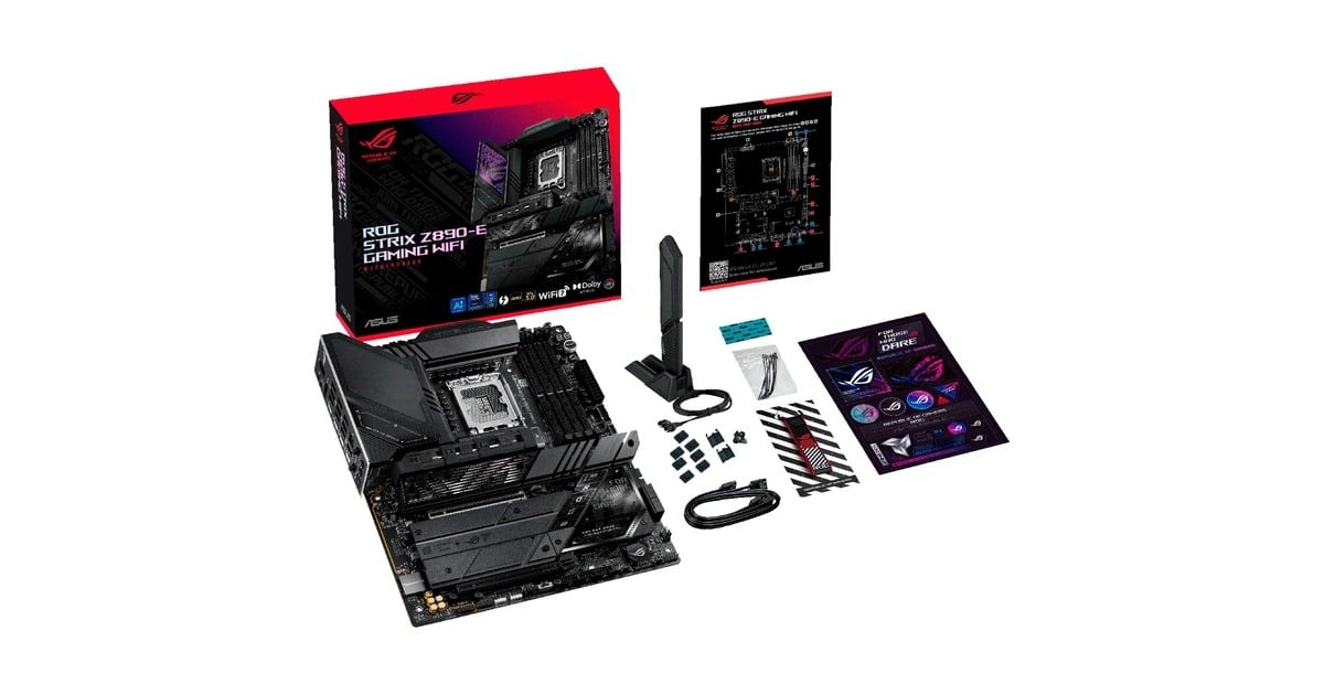 ASUSROG STRIX Z890-E GAMING WIFI socket 1851 moederbord  (Zwart, RAID, 5Gb-LAN, Wi-Fi 7, BT, Sound, ATX)