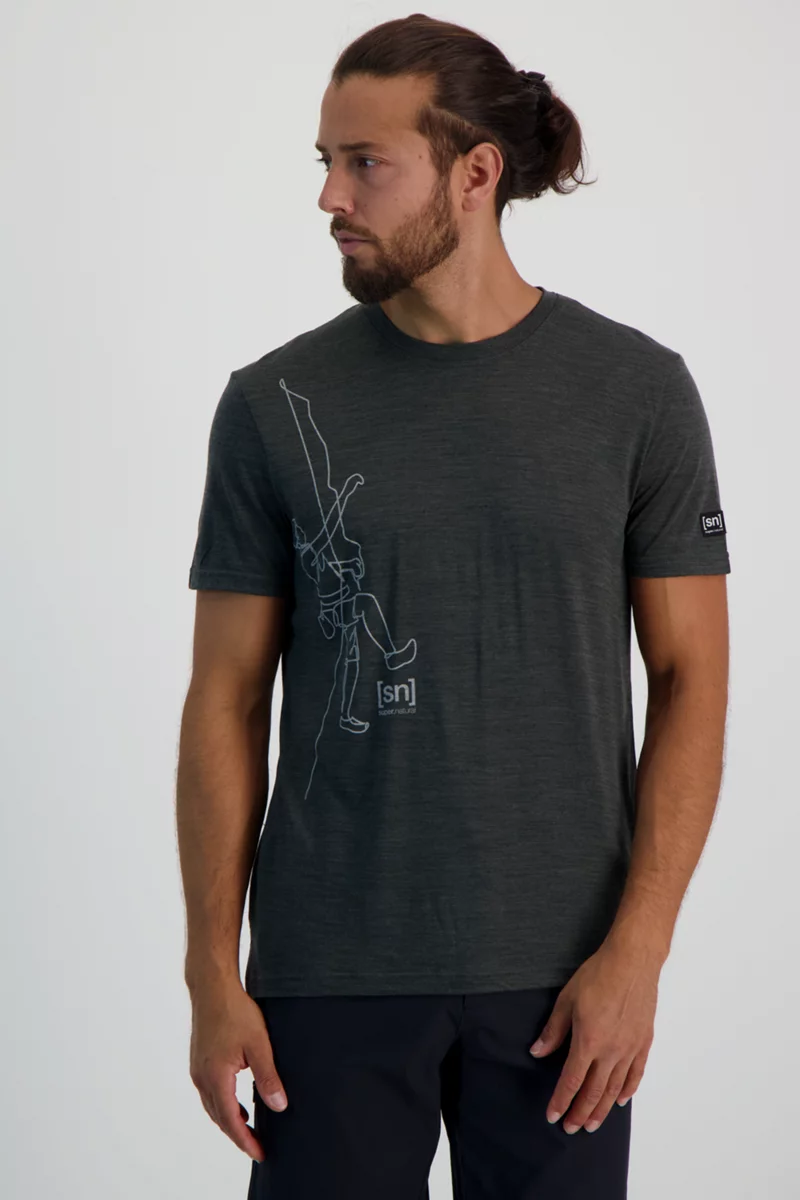 super.natural Climbing Line Merino Herren T-Shirt