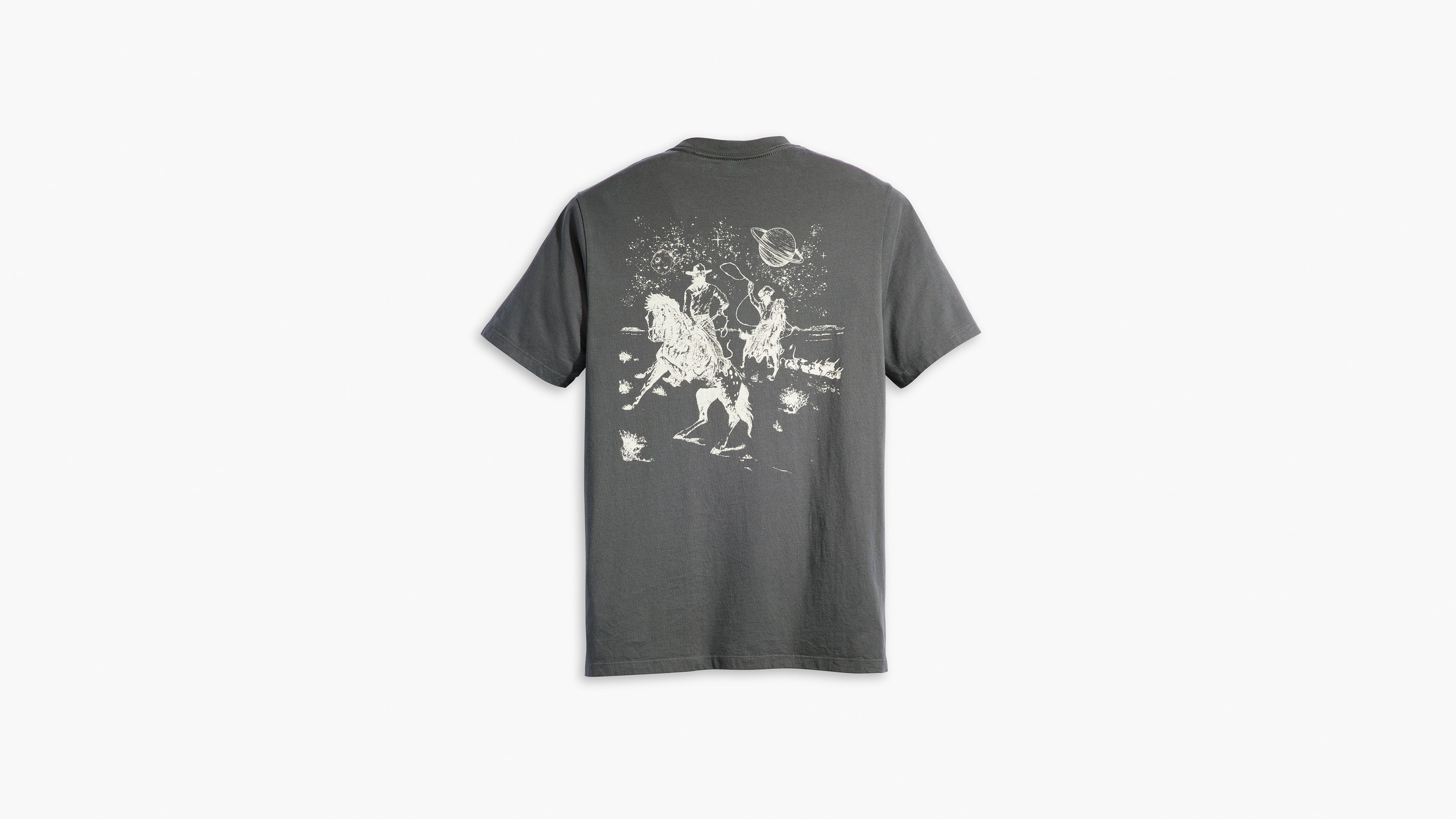 T-shirt graphique classique - Space Cowboy Andesite Ash - Noir