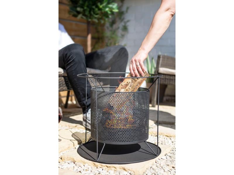 La Hacienda Feuerkorb Kora, Ø 44 cm Funktionale Feuerschale in attraktivem perforiertem Design