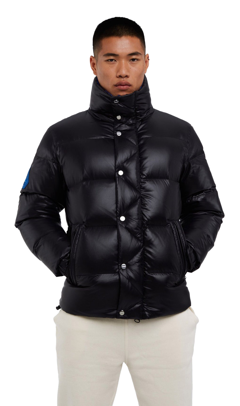 EZ Puffer Jacket Herre Black/Glacial Blue