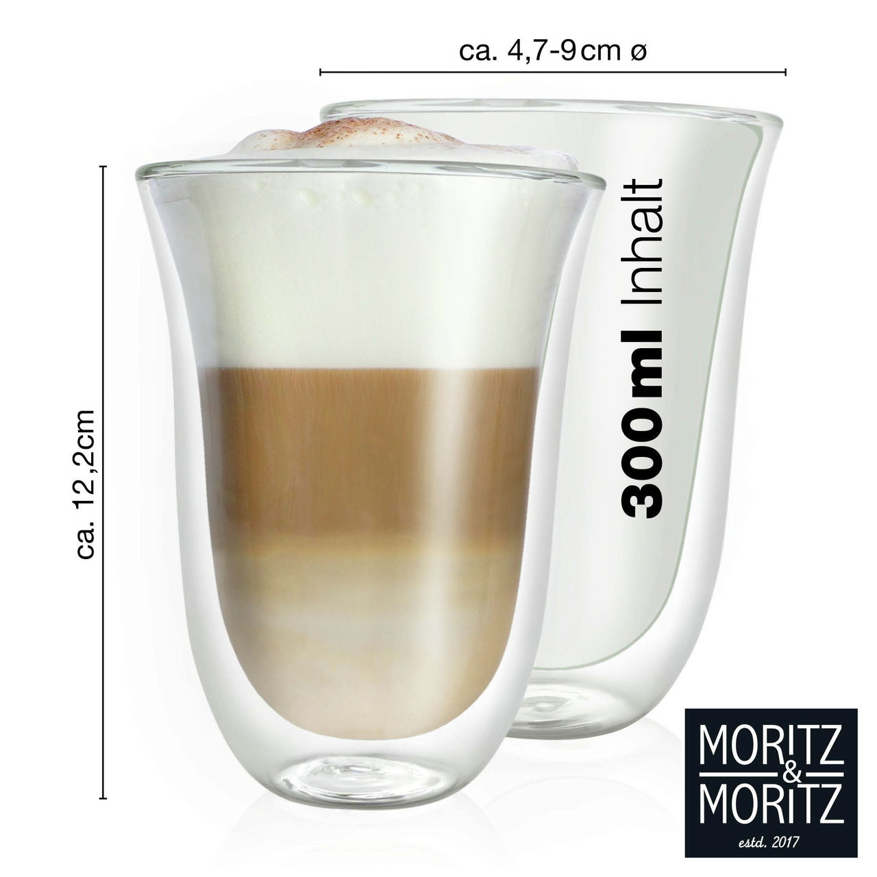 Moritz & Moritz Barista Napoli Thermo-Kaffeegläser 6-tlg.