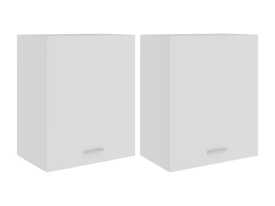 Armoires suspendues 2 pcs Blanc 50x31x60 cm Bois d’ingénierie