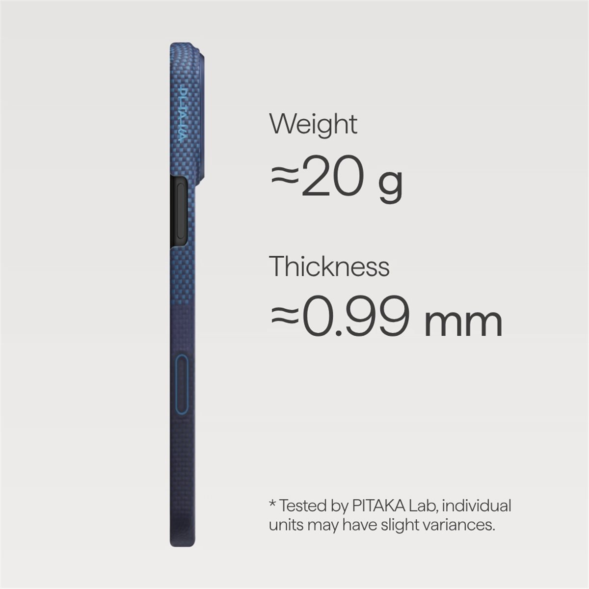 iPhone 17 Pro MagEZ Fushion Weaving MagSafe Aramid Schutzhülle (KI1704OP) - Over The Horizon (Blau)