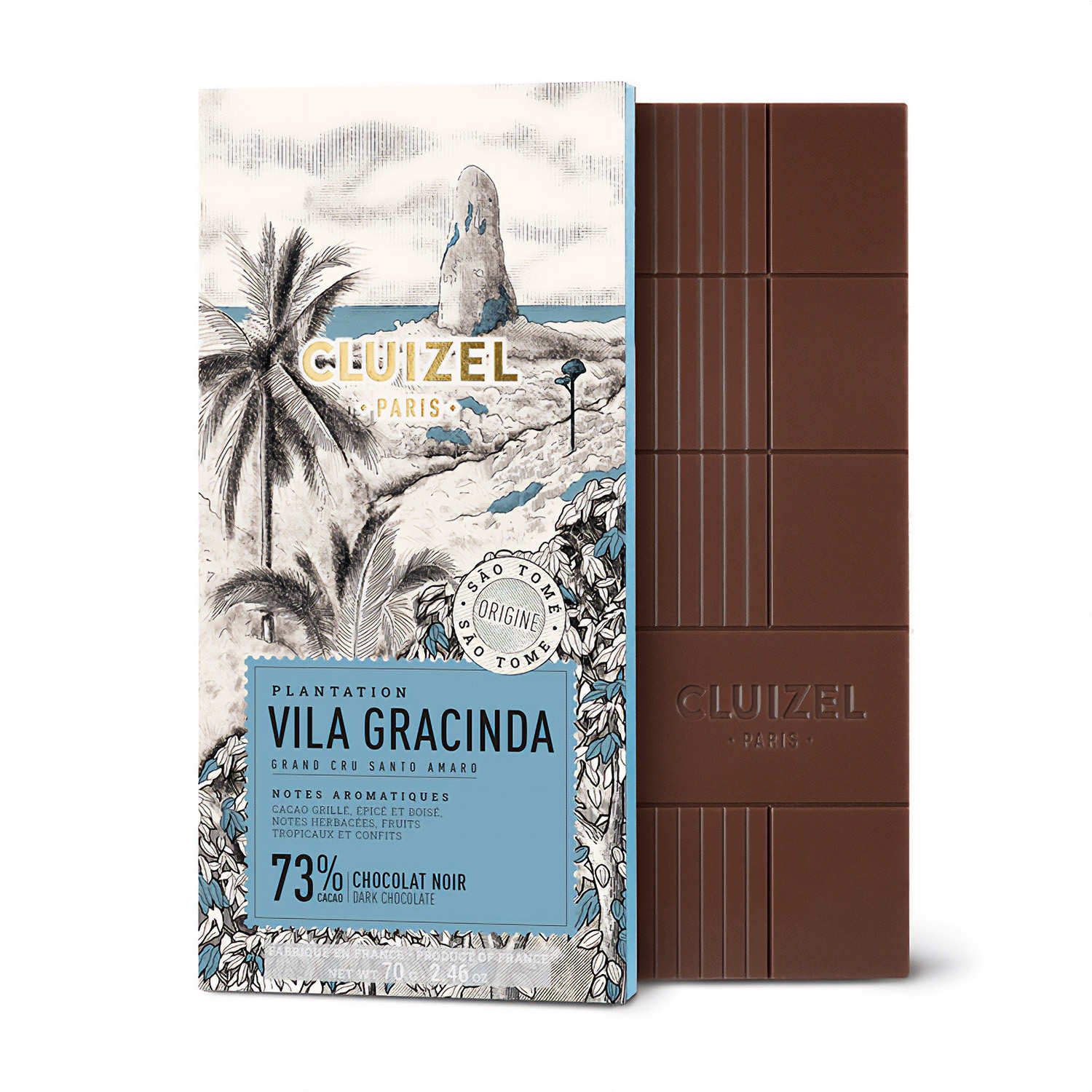 Tablette de chocolat de plantation - Vila Gracinda Noir 73%