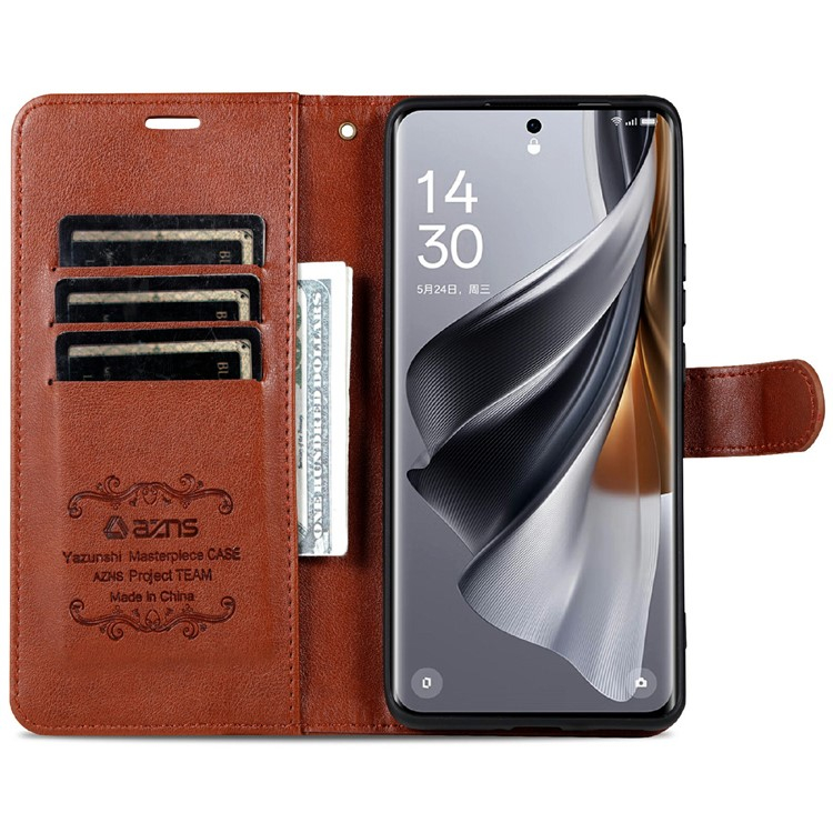 Samsung Galaxy A56 Leder Tasche Flip Cover mit Kartenfächer - Braun