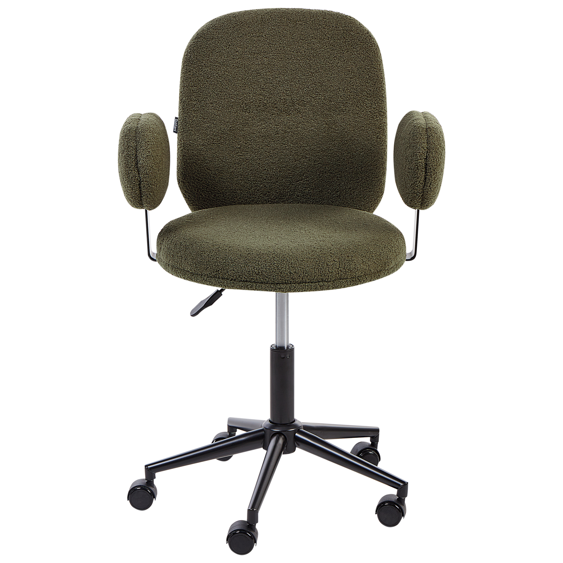 Beliani - MORAGA - Bureaustoel - Donkergroen - Bouclé
