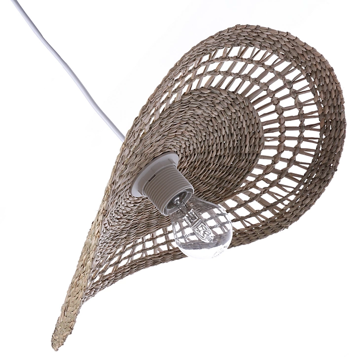 Suspension Ondine en fibres naturelles E27 IP20 60W ⌀.38 cm