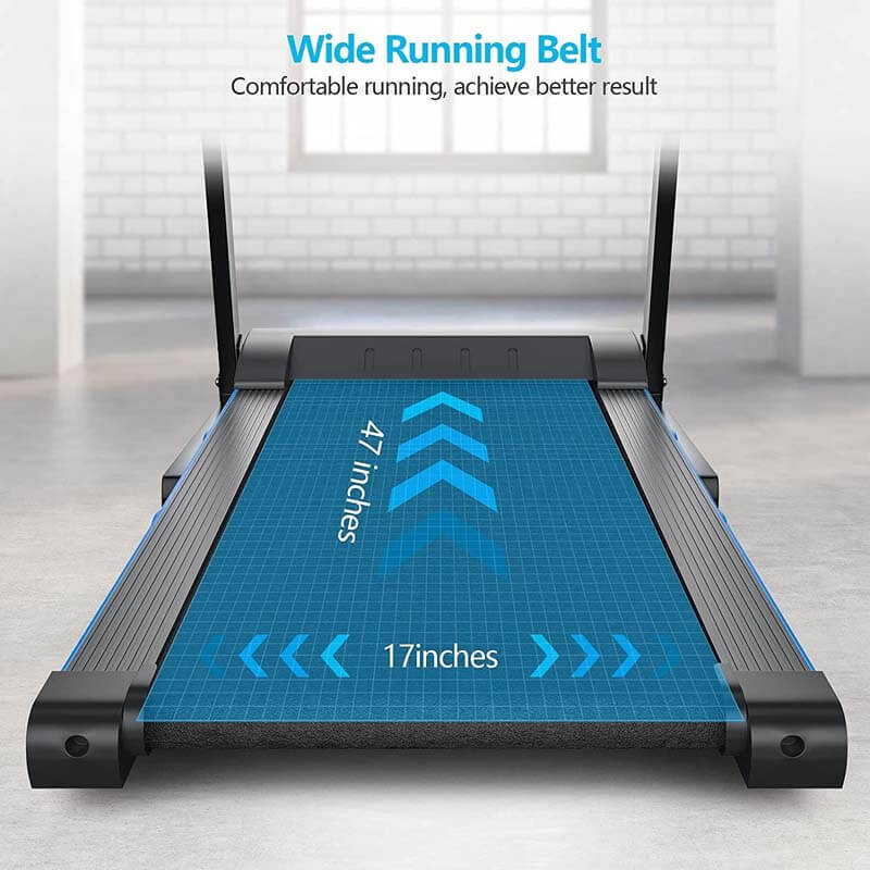 Esteira dobrável de 2,25 HP para casa/academia, máquina de exercícios elétrica portátil motorizada para corrida e caminhada com visor LCD Blue-Ray
