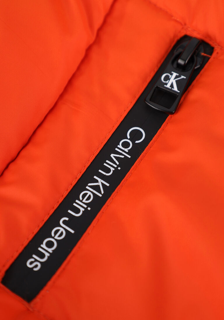 CALVIN KLEIN oranje calvin klein gewatteerde jas essential puffer jacket