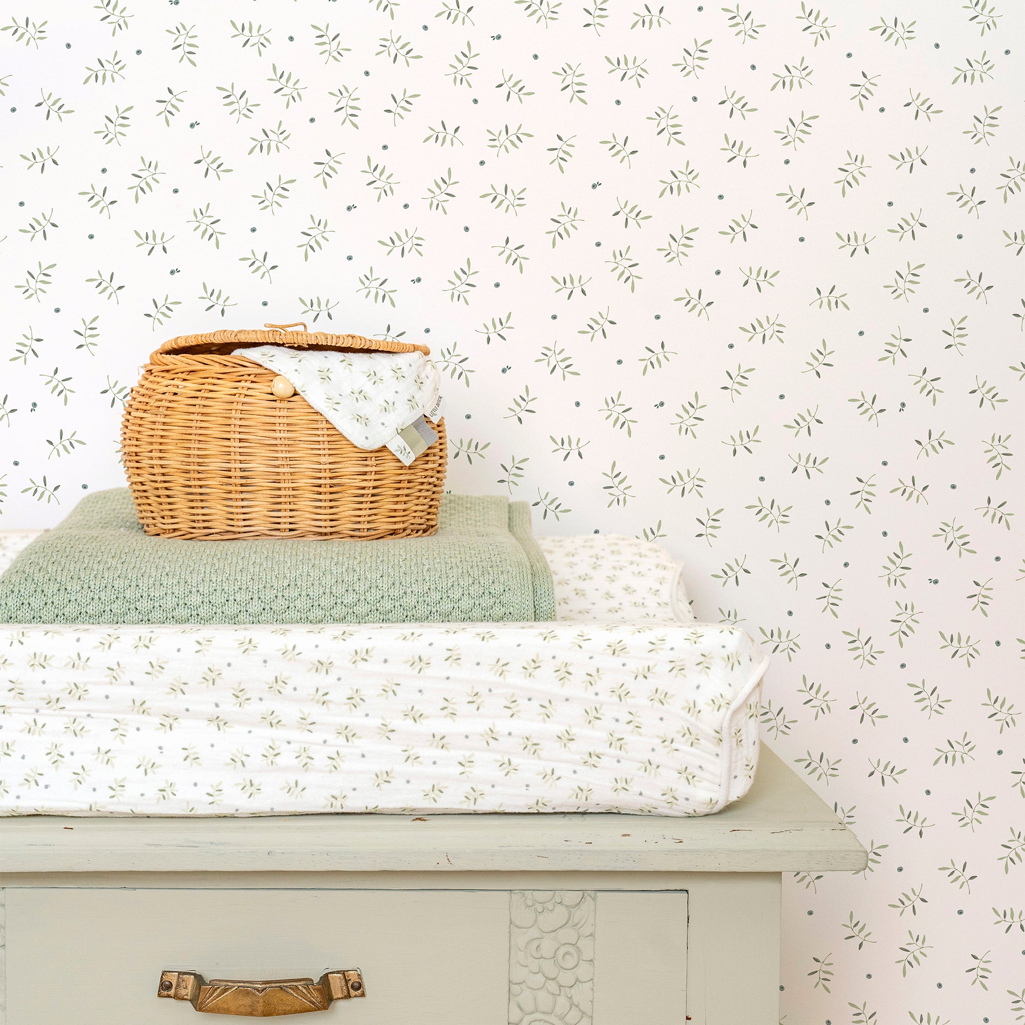 Little Dutch Blueberry Leaves Behang Kinderkamer - Bladeren - 10mx52cm