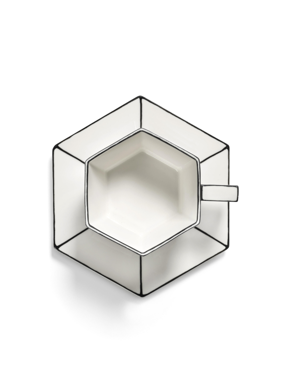 Serax Carte Blanche by A.Philips Cappuccino kop en schotel set van 2