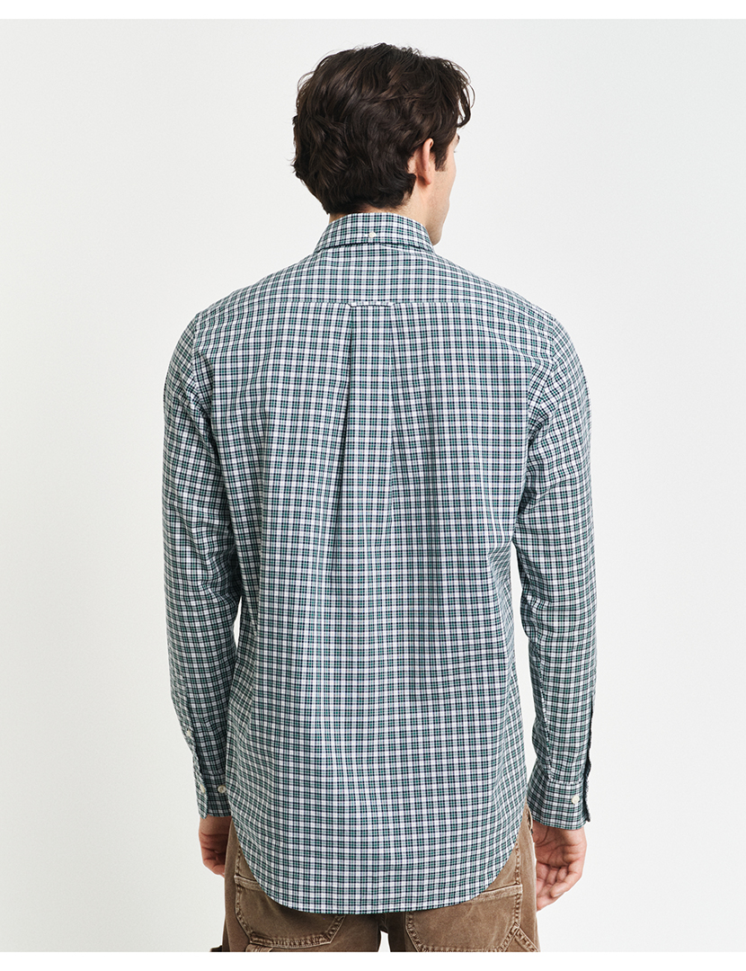 Green Regular Fit Checkered Shirt