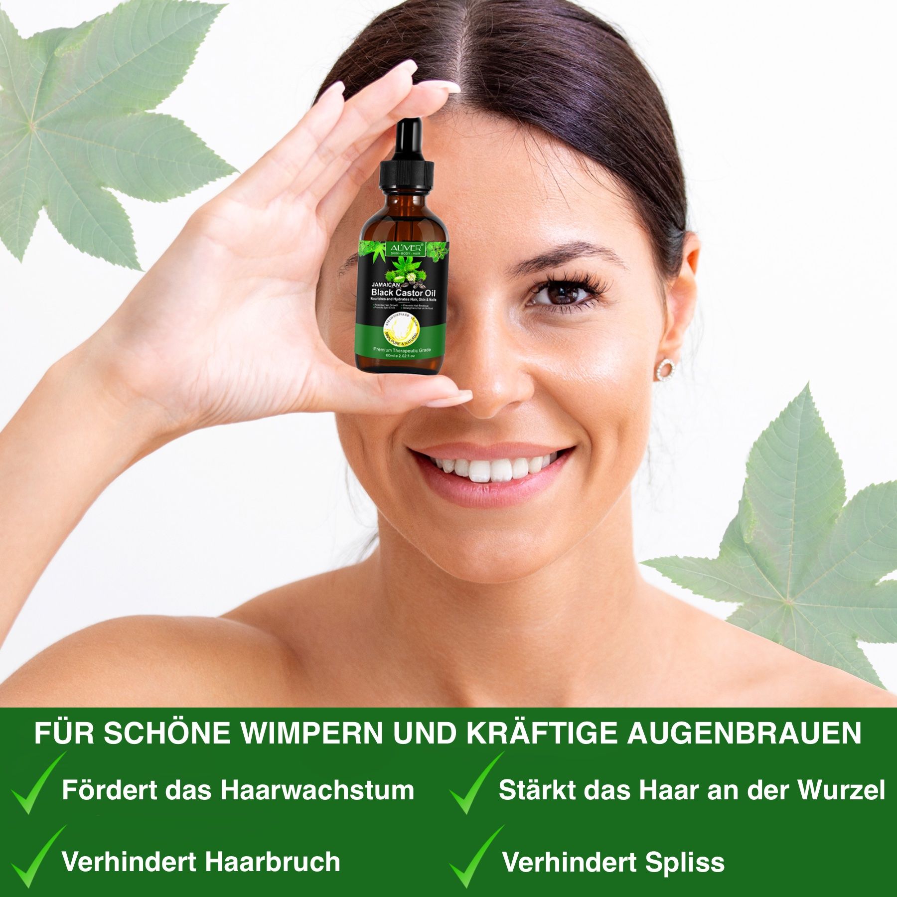 ALIVER Rizinusöl Haaröl für Haarpflege und Haarwachstum