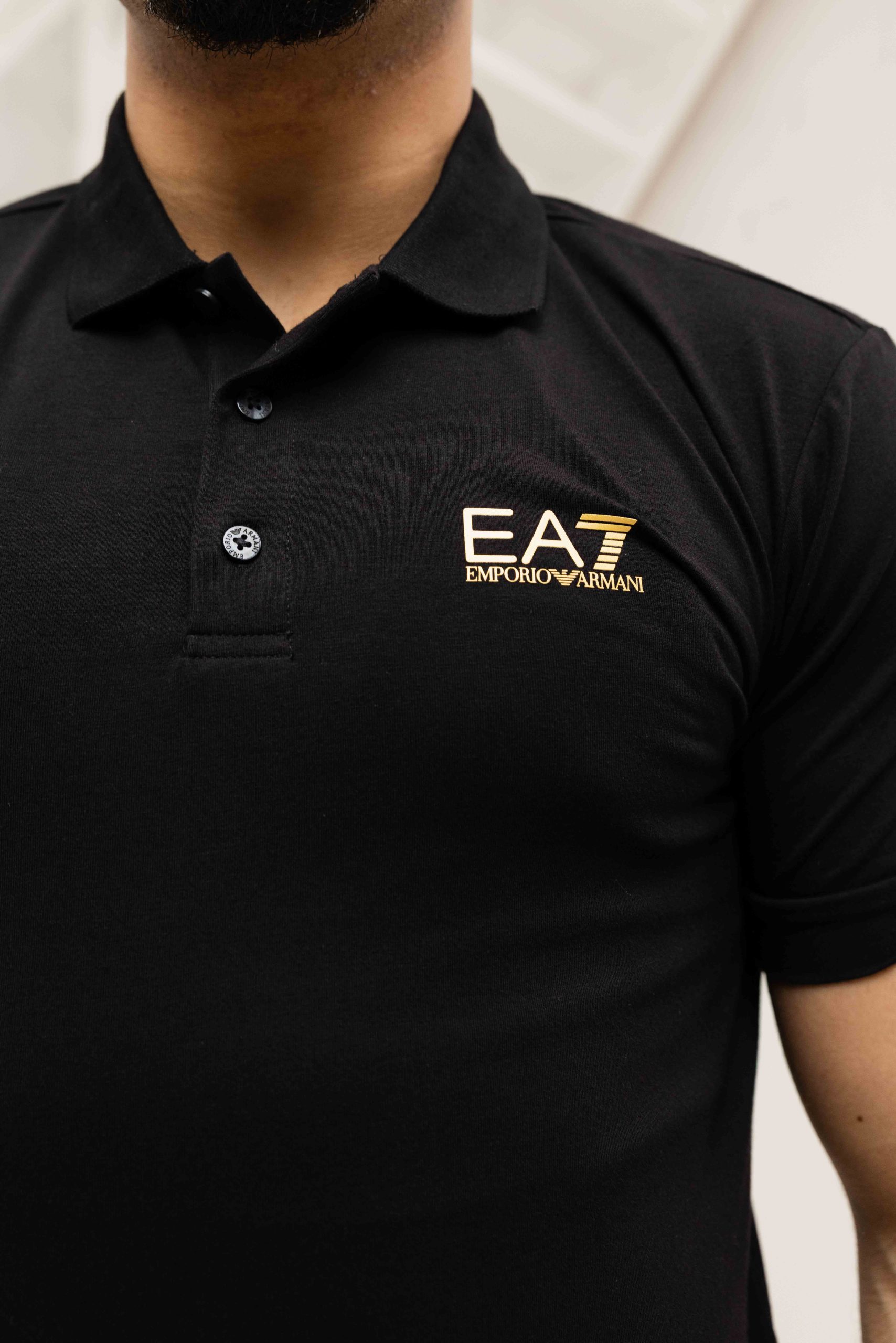 EA7 Emporio Armani 8NPF14 Polo Heren Zwart