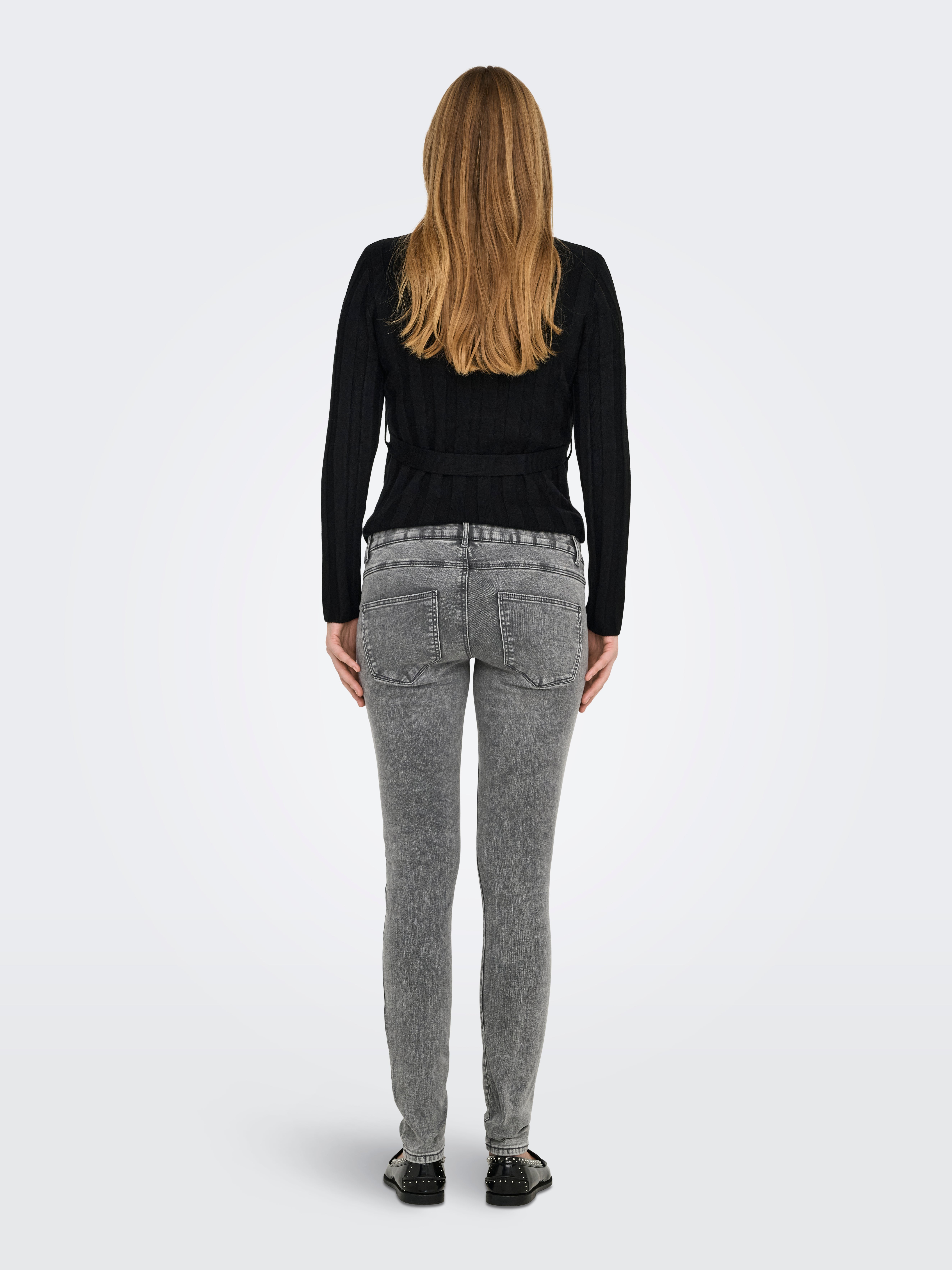OLMROSE Hohe Taille Skinny Fit Jeans Medium Grey Denim