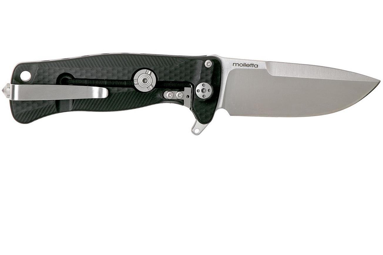 LionSteel SR22A-BS Black Aluminium, Satin Blade