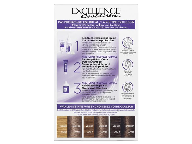 L'Oréal Paris Haarcoloration Cool Crème 7.11 Ultra Kühles B Dauerhafte Haarfarbe mit bis zu 100% Grauhaarabdeckung