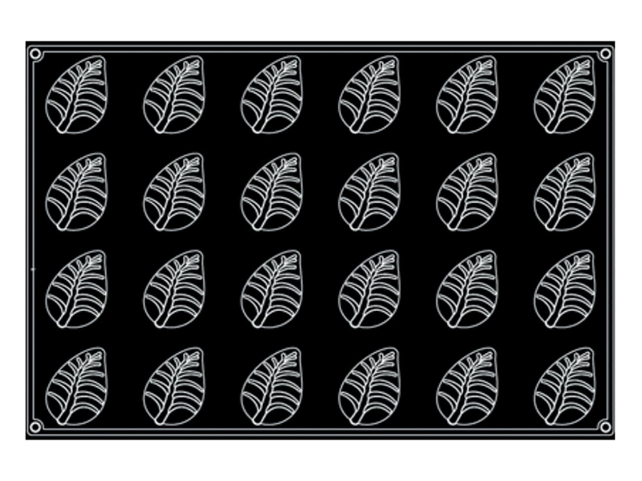 Moule silicone Pavoflex - 24 feuilles - 60 x 40 cm - Pavoni