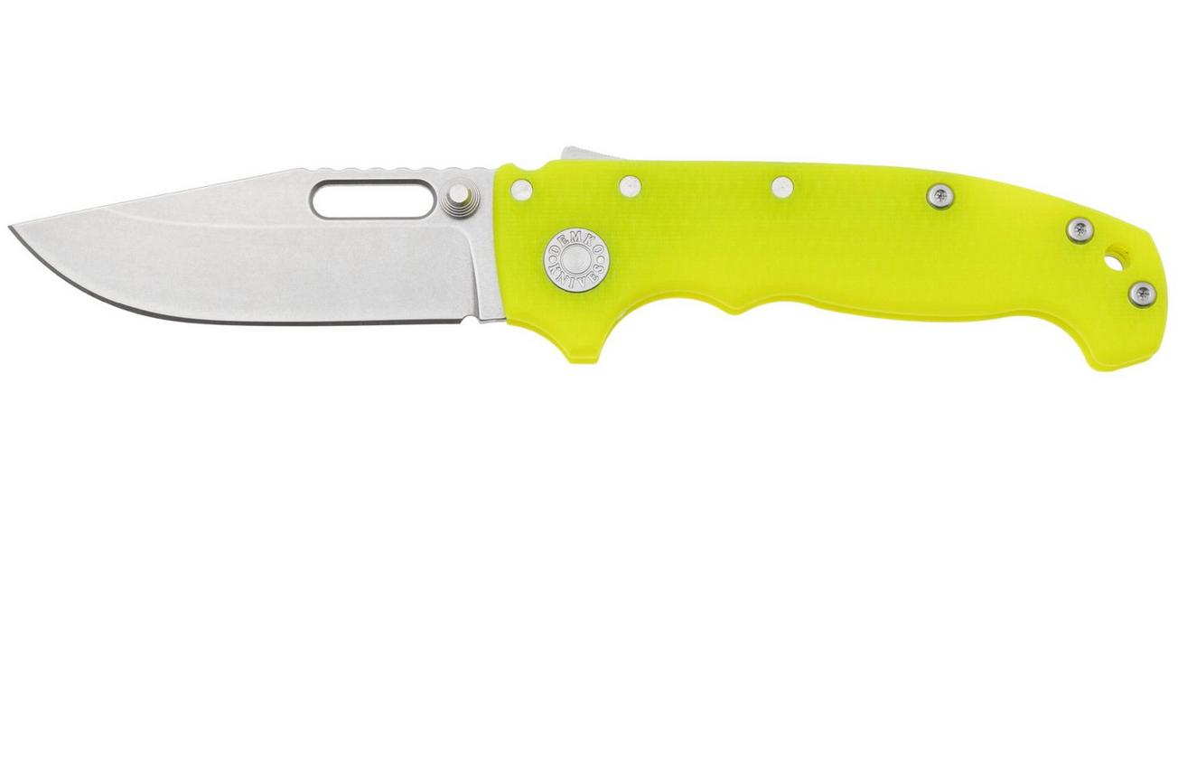 Demko Knives MG AD20S Shark-Lock, MagnaCut Clip Point MGAD20S-MAG-DG-G10 Day Glow G10, zakmes