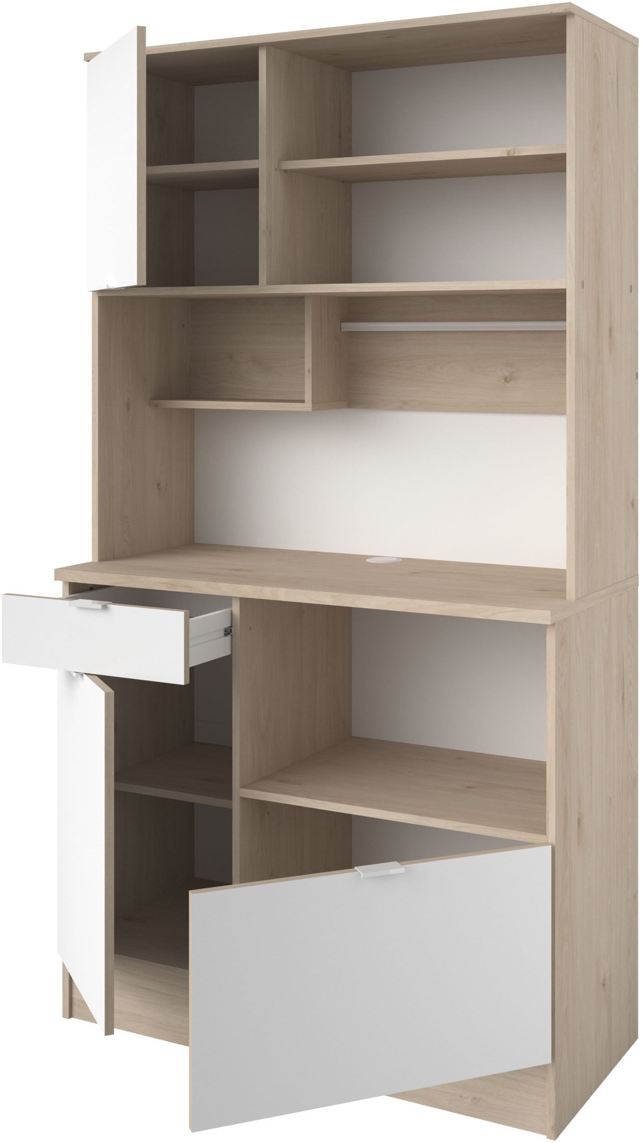 Parisot Buffet »Socool, viel Stauraum, Made in Europe, mit praktischer Magenetleiste« B/H/T ca. 100x180x45, 1 Stk. tlg. ideal für kleine Räume, ohne Elektrogeräte