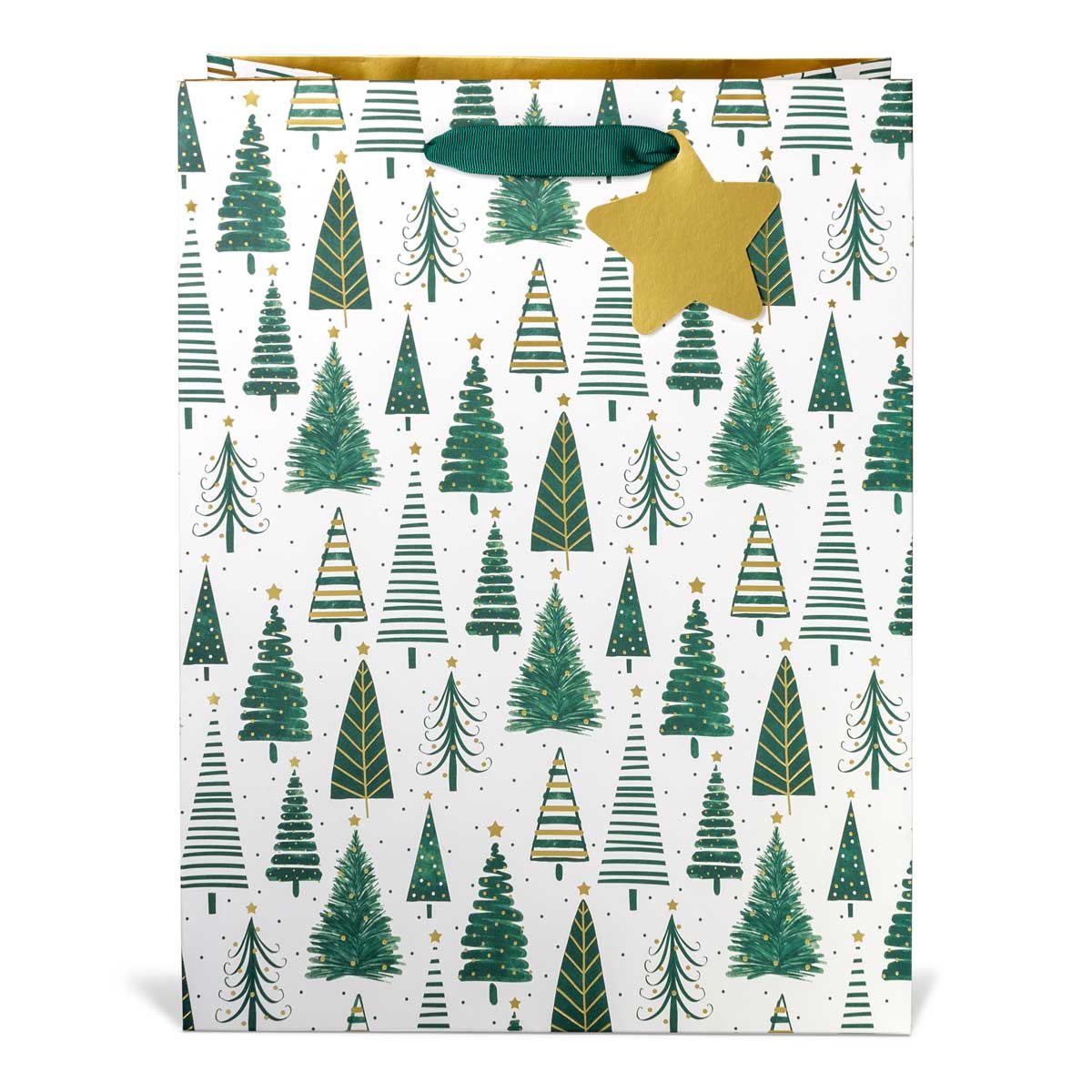 Trees On White Large Portrait Gift Bag