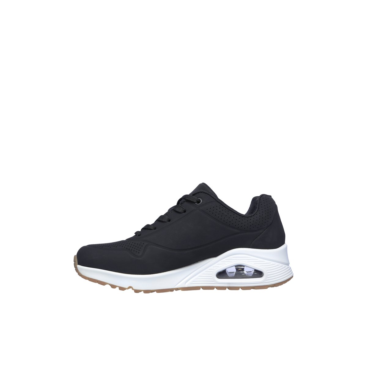 2X les points-Uno_soa-l-Baskets - Talon plat - Noir/Blanc