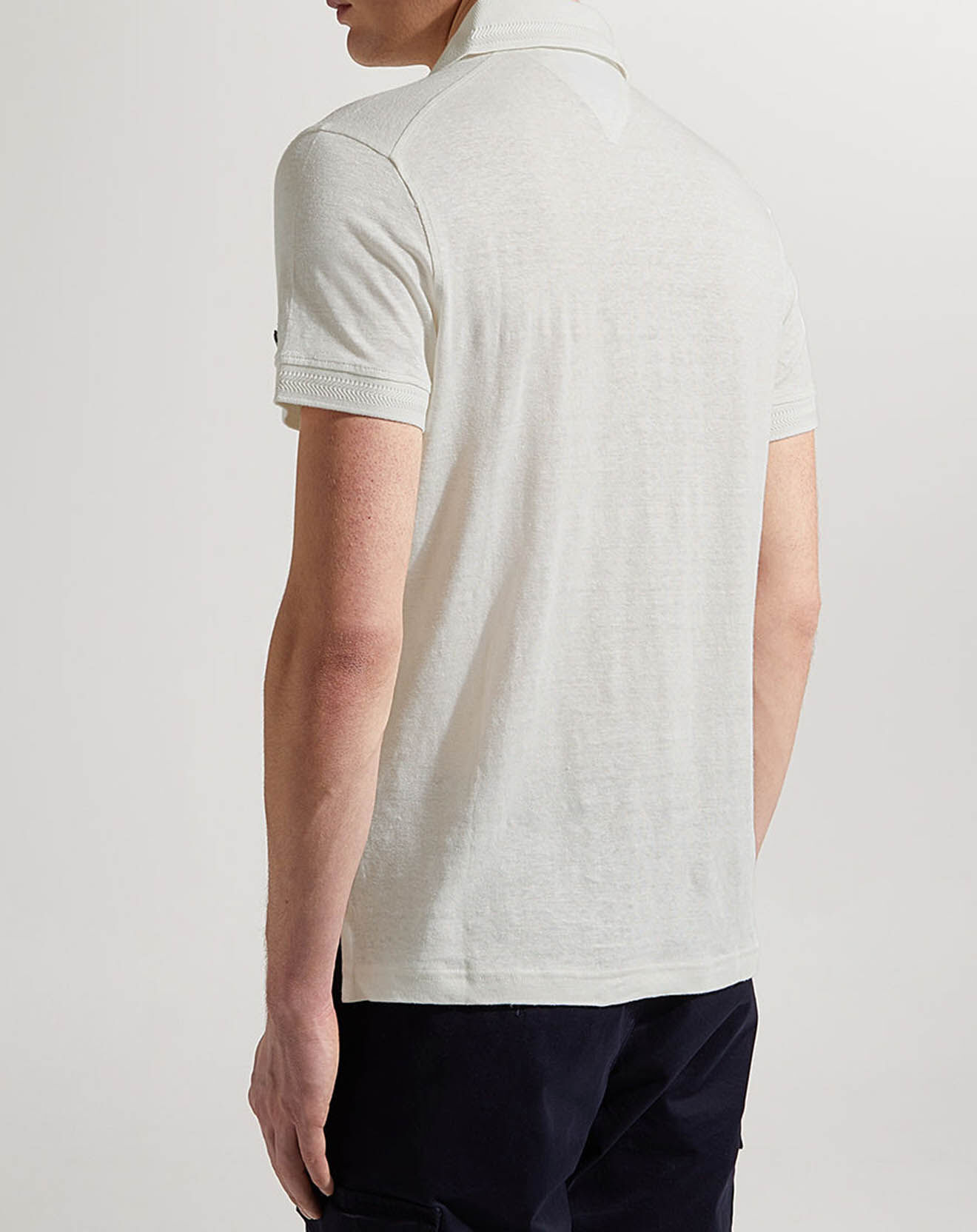 Tommy Hilfiger Polo en Lin mélangé Premium écru