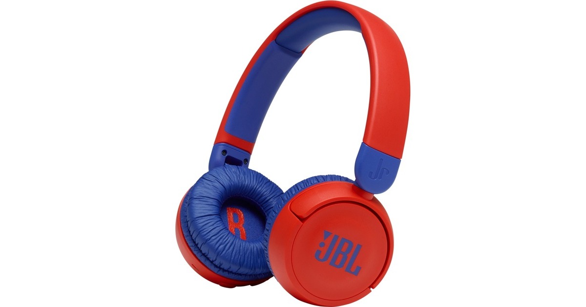 JBLJR310BT draadloze headset on-ear   (Rood/blauw, Bluetooth 5.0)
