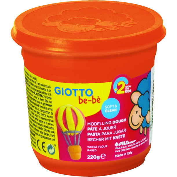 Pate a jouer be be giotto ingredients natruels matiere  vegetale 220g schoolpack 18   pots 8 coloris assortis