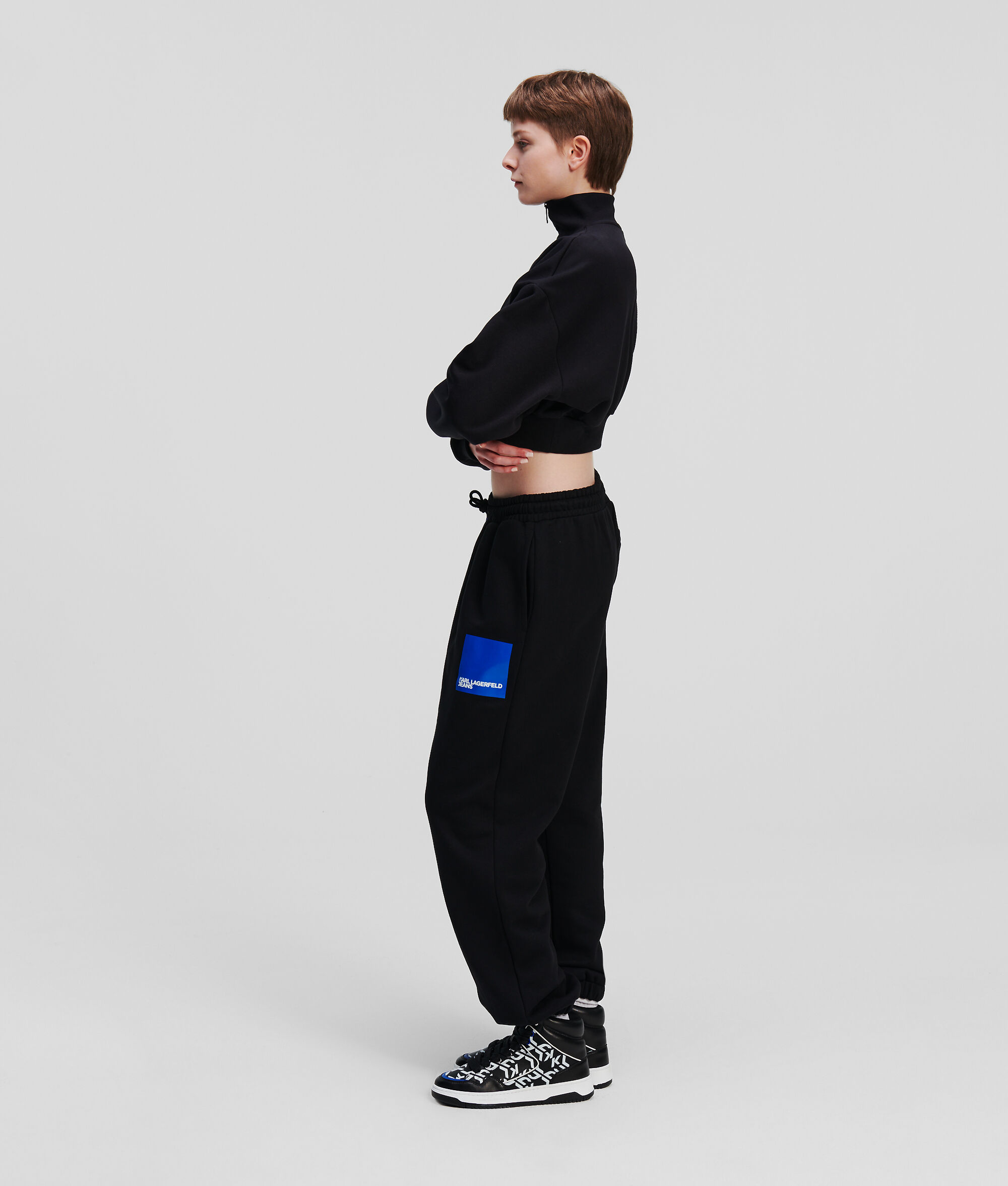 SWEAT-SHIRT CROPPED DEMI-ZIPPÉ KLJ