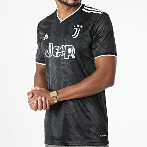 Maillot De Foot A Bandes Juventus HD2015 Noir